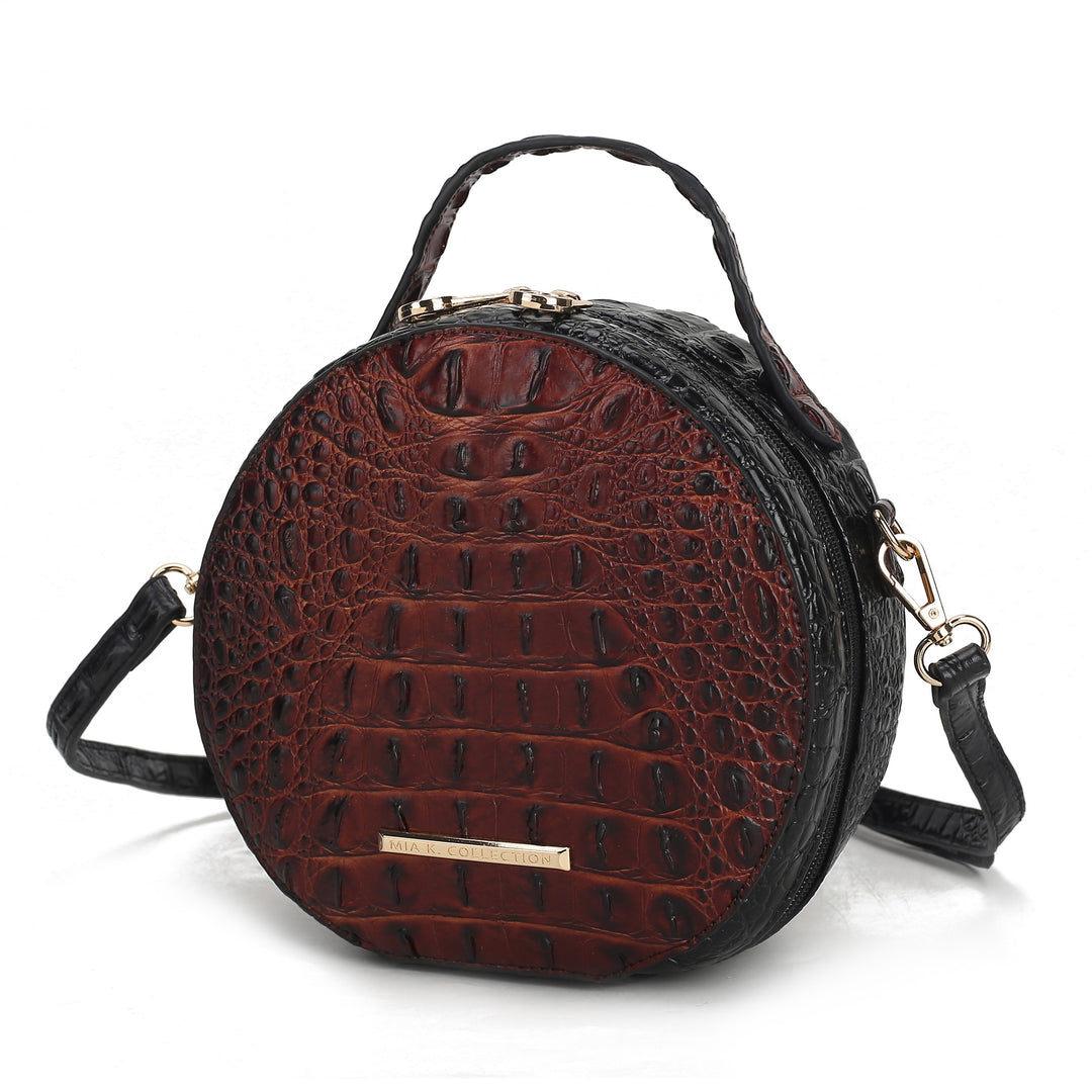 Green Mkf Ynnari Croc Embossed Crossbody Bag By Mia K