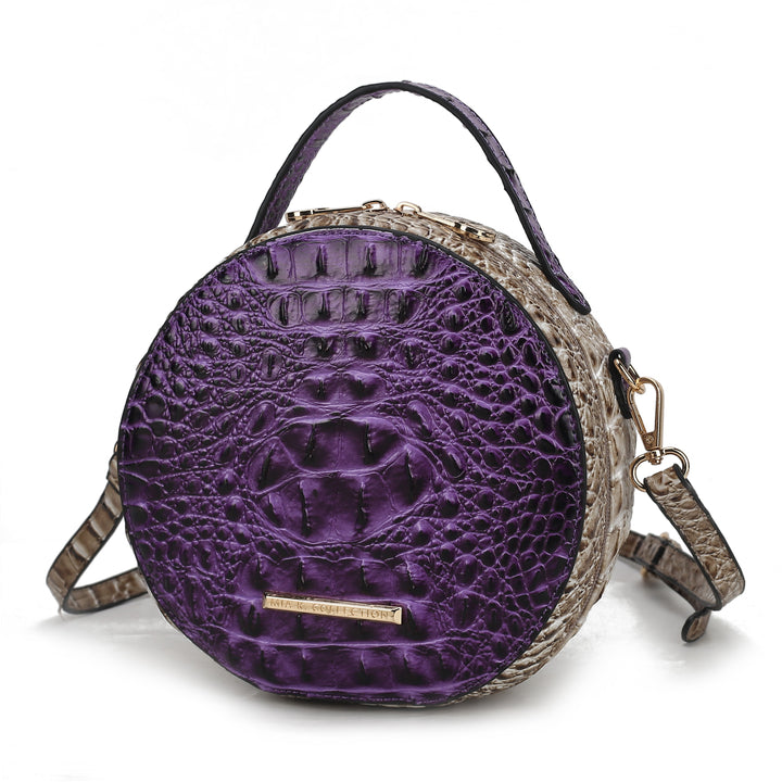 Red Mkf Ynnari Croc Embossed Crossbody Bag By Mia K