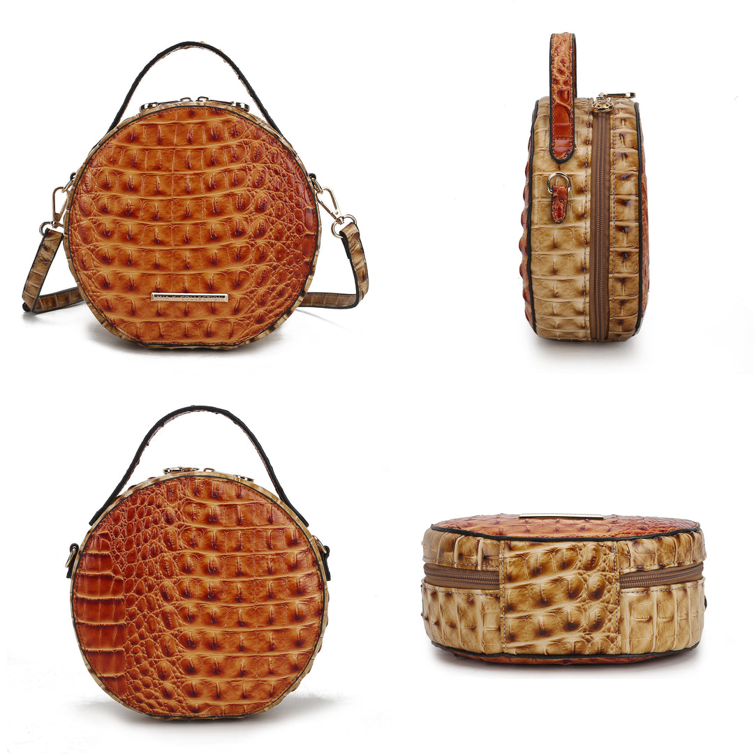 Mkf Ynnari Croc Embossed Crossbody Bag By Mia K