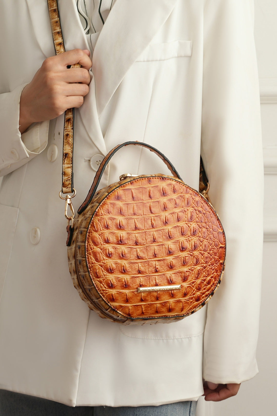 Black Mkf Ynnari Croc Embossed Crossbody Bag By Mia K