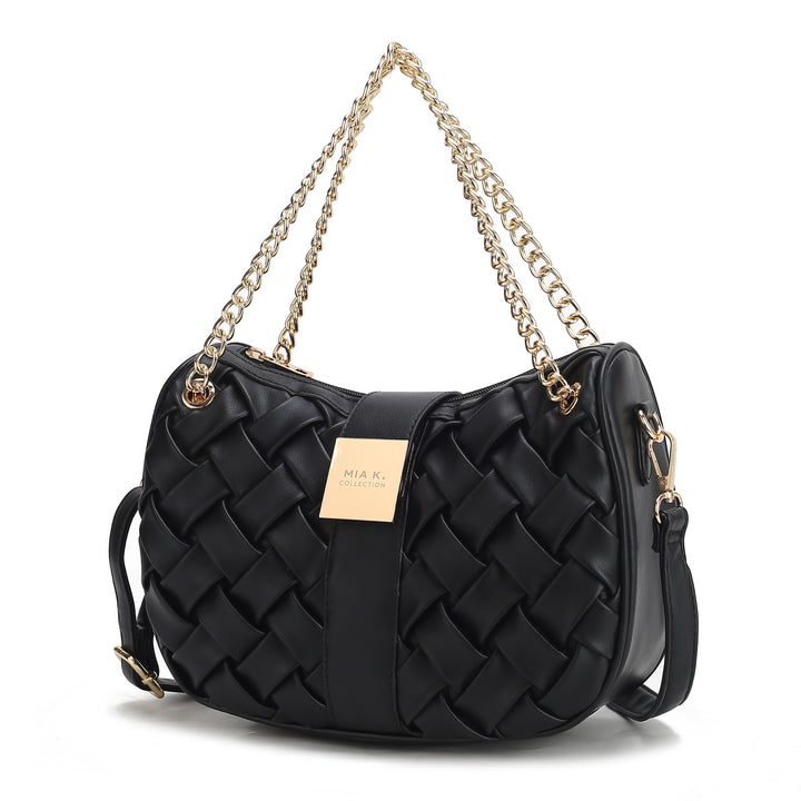 Burgundy Mkf Solari Braided Chain Shoulder Bag By Mia K