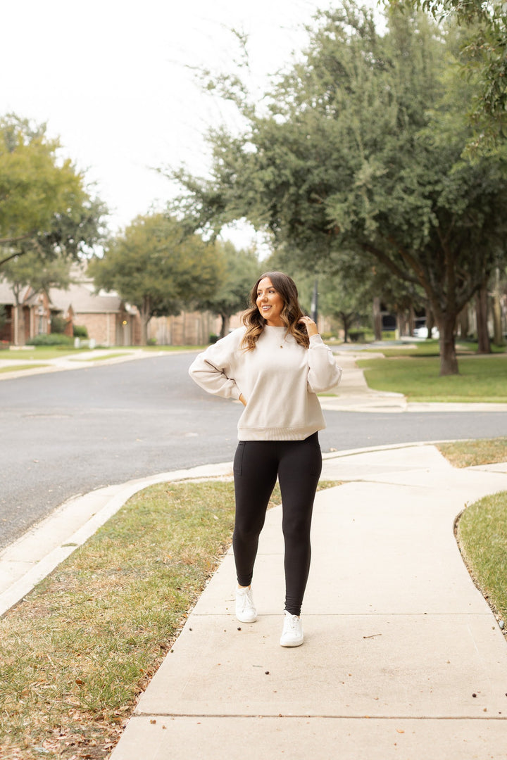Black Full Length Leggings With Pockets 2