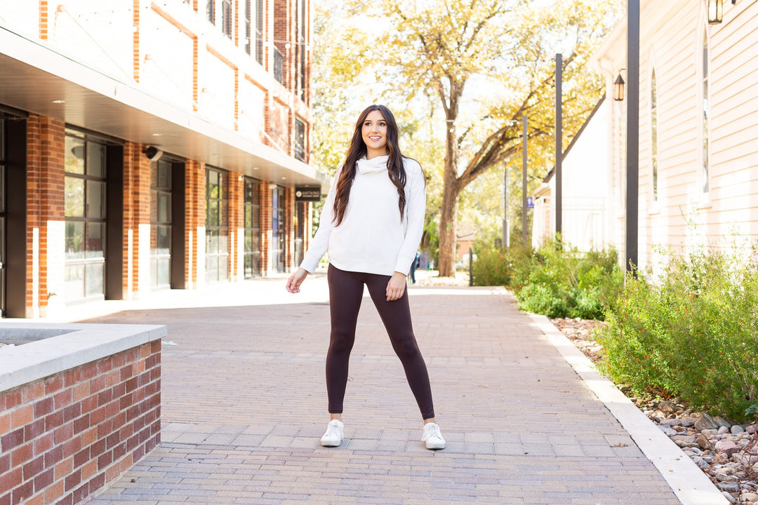The Becca Brown Crossover Full Length Leggings 1