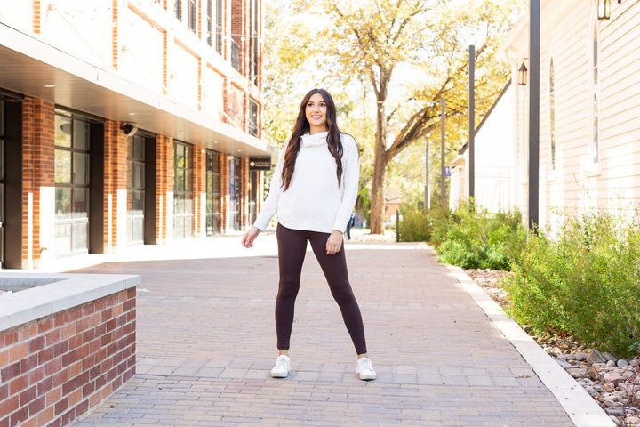 The Becca Brown Crossover Full Length Leggings 1
