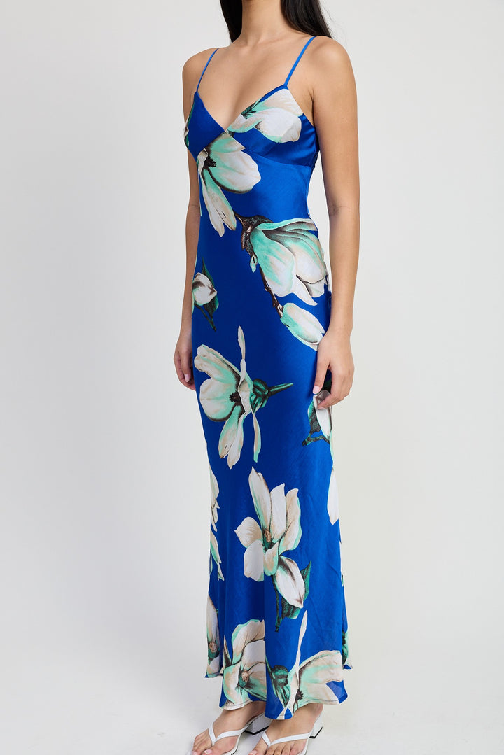 Floral Bias Maxi Dress