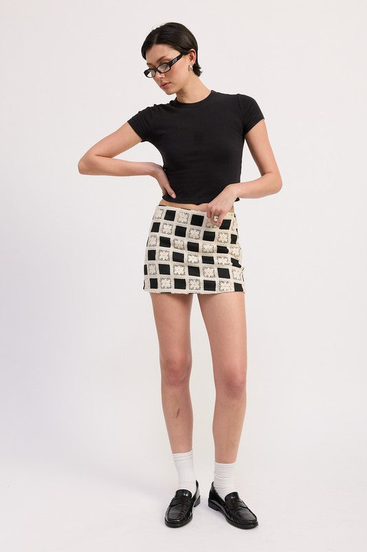 Mini Jacquard Skirt