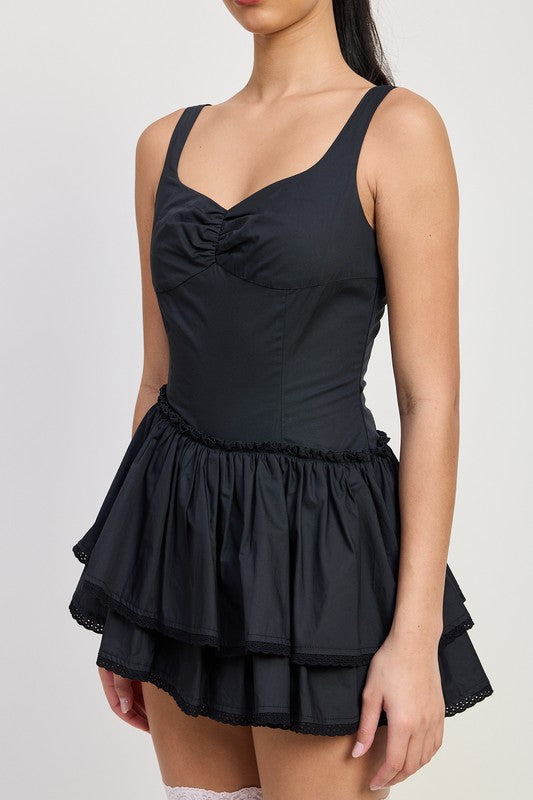 Mini Asymmetrical Sleeveless Dress