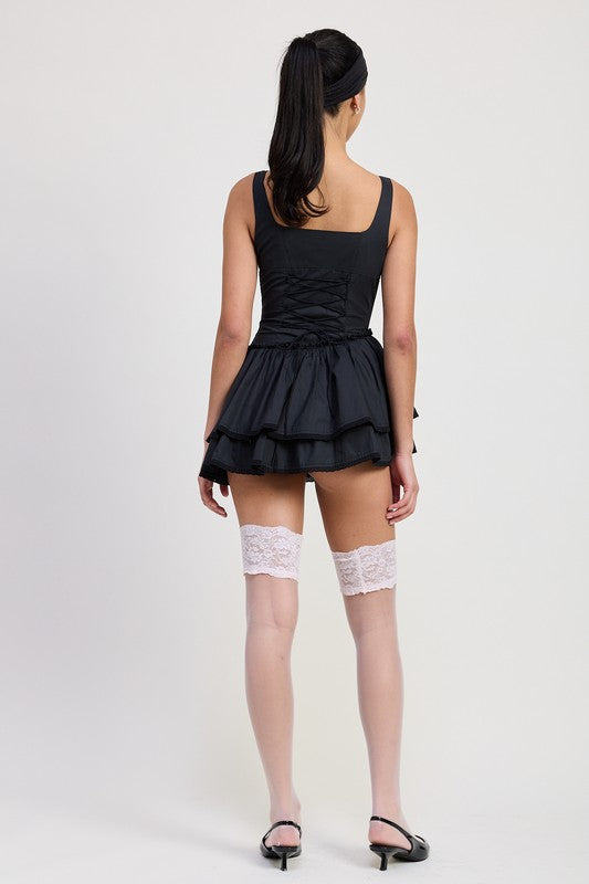 Mini Asymmetrical Sleeveless Dress