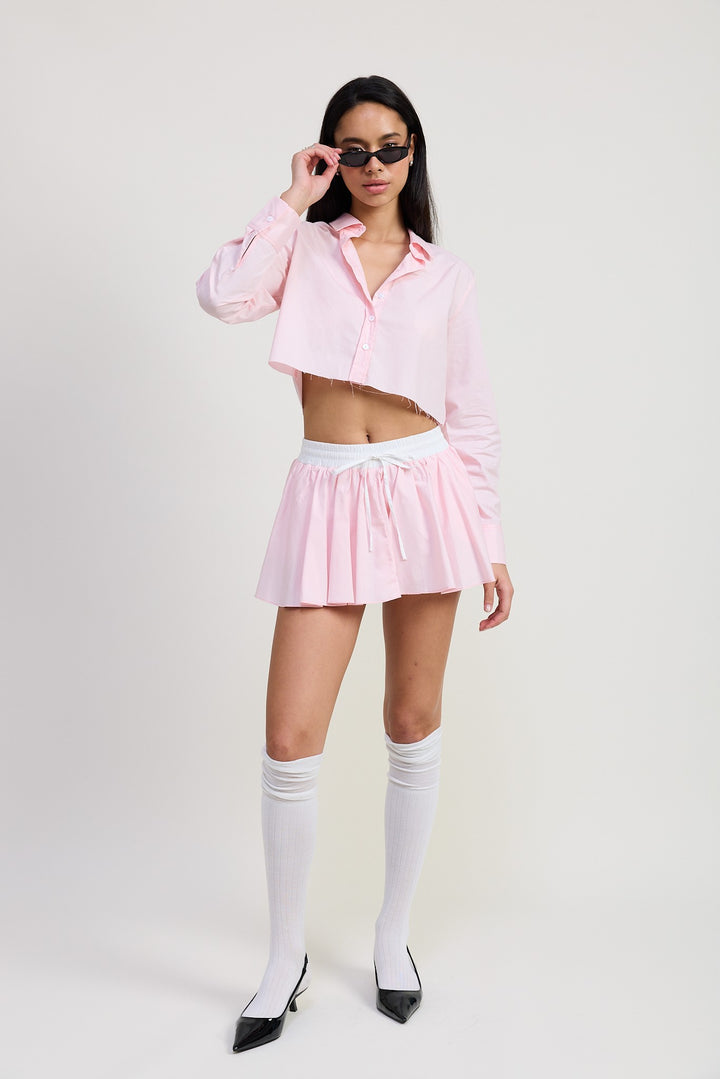 Mini Contrast Waistband Skirt
