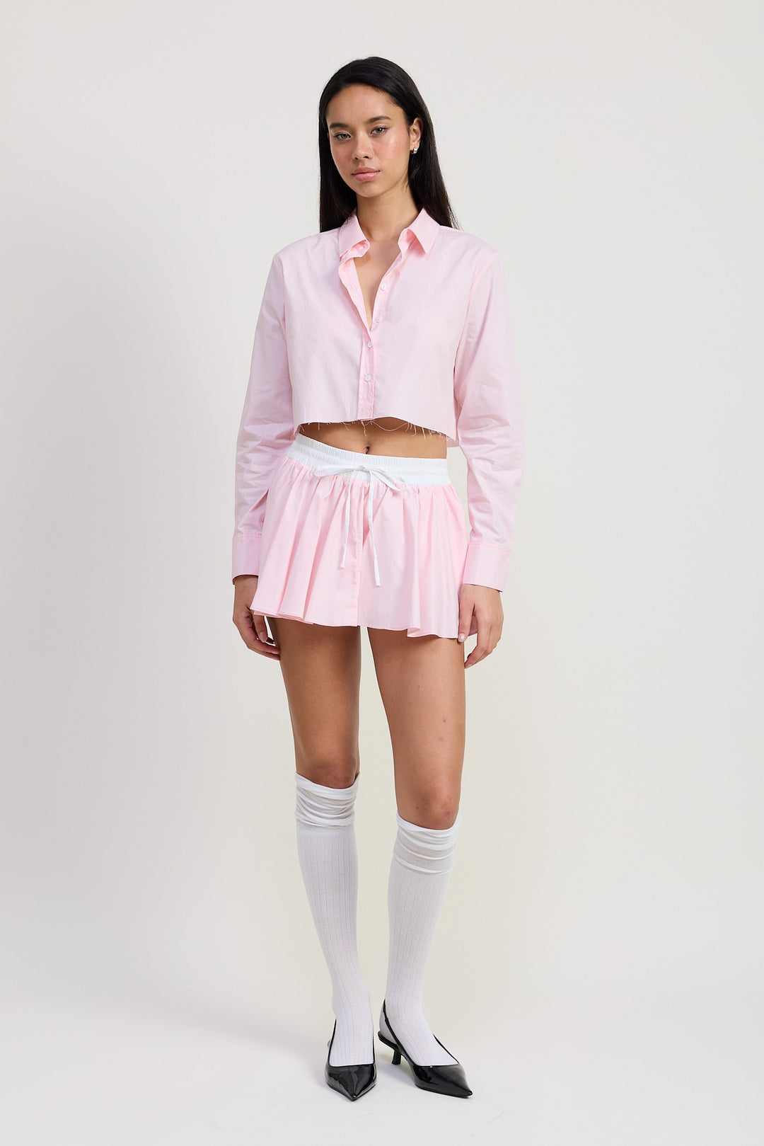Mini Contrast Waistband Skirt