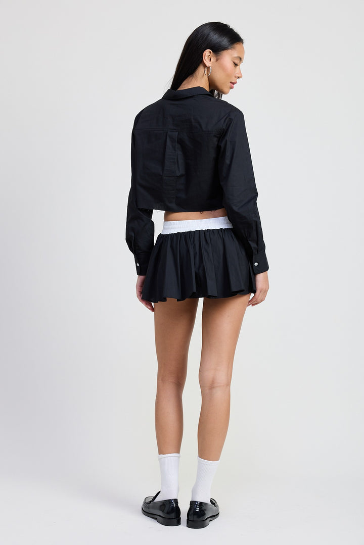 Lt Pink Mini Contrast Waistband Skirt