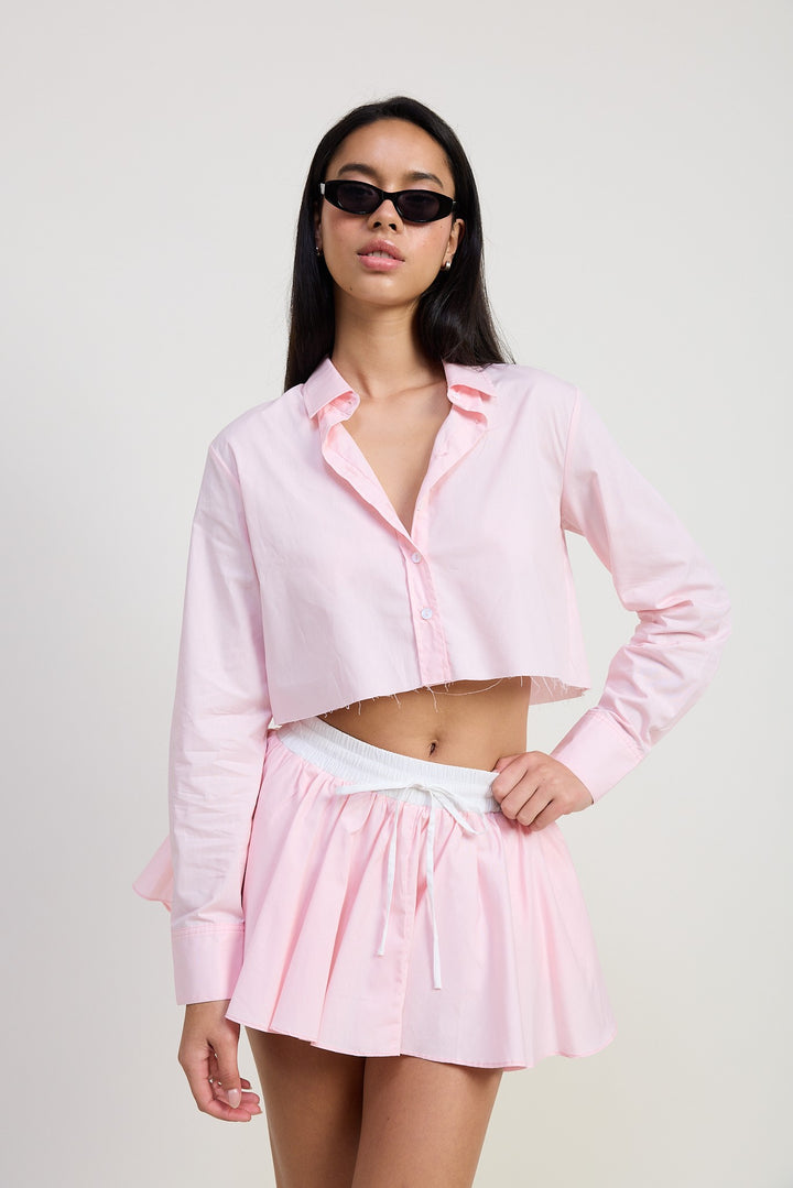 Mini Contrast Waistband Skirt