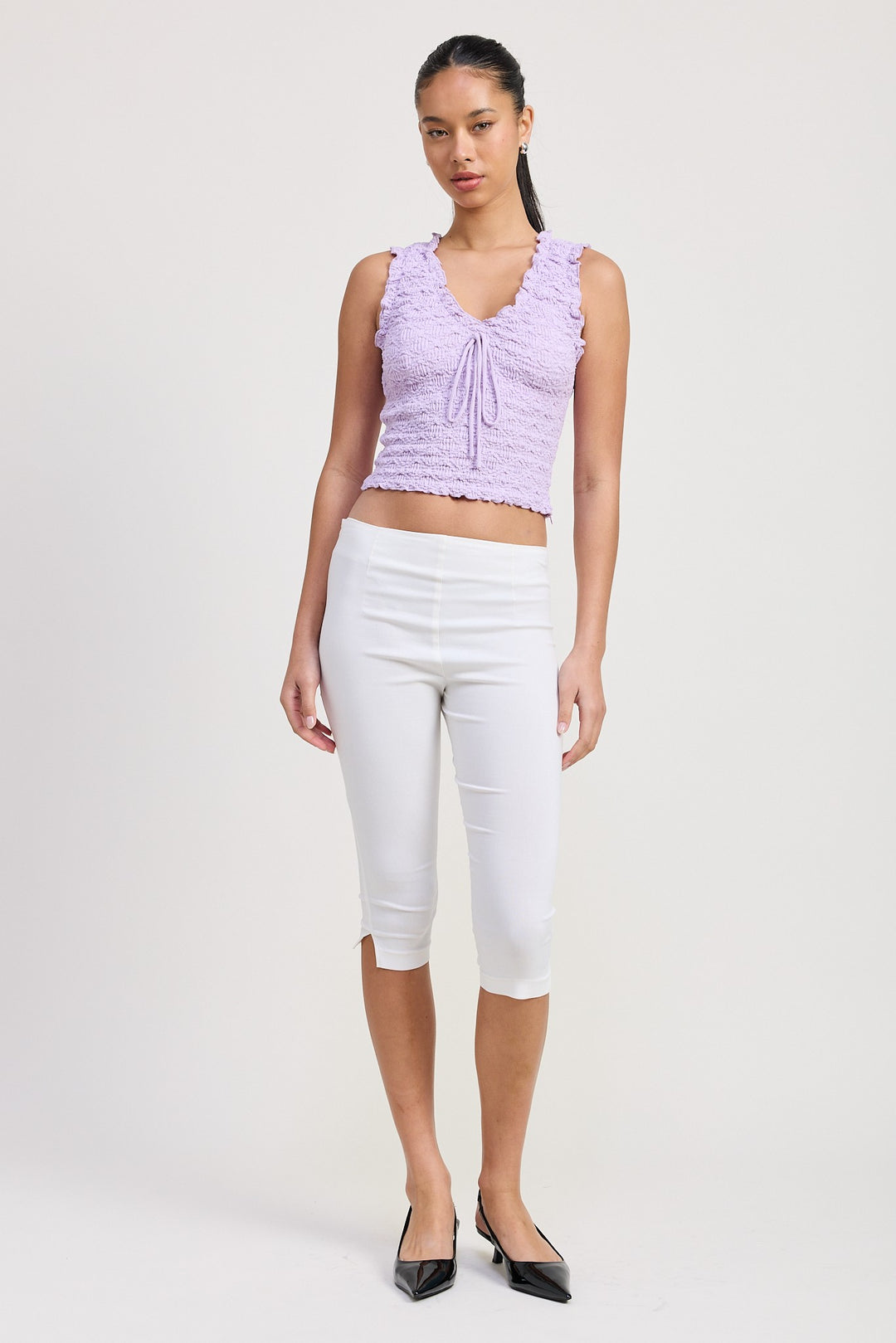 Sleeveless Ruffle Top