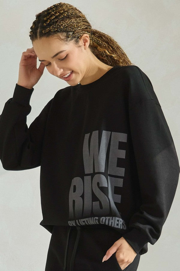 Black We Rise By Lifting Others Ultra Comfy Sweatshirt