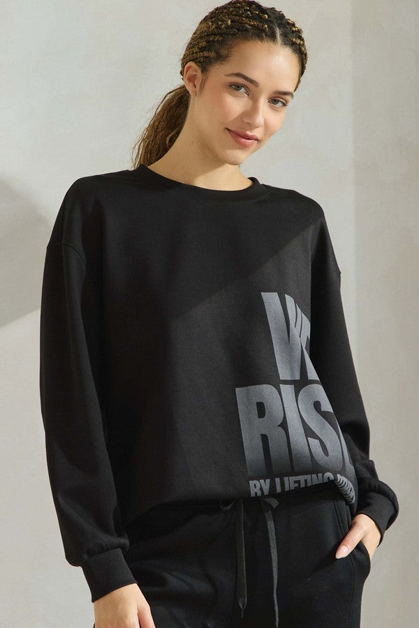 Black We Rise By Lifting Others Ultra Comfy Sweatshirt