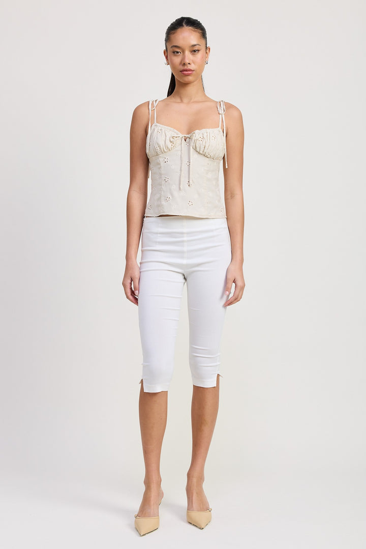 Bustier Top With Shoulder Ties