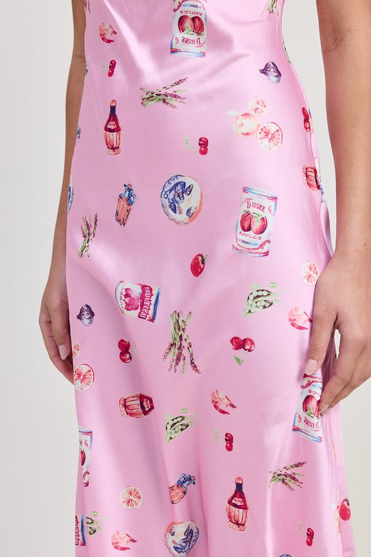 Bias Cut Tube Midi Dress