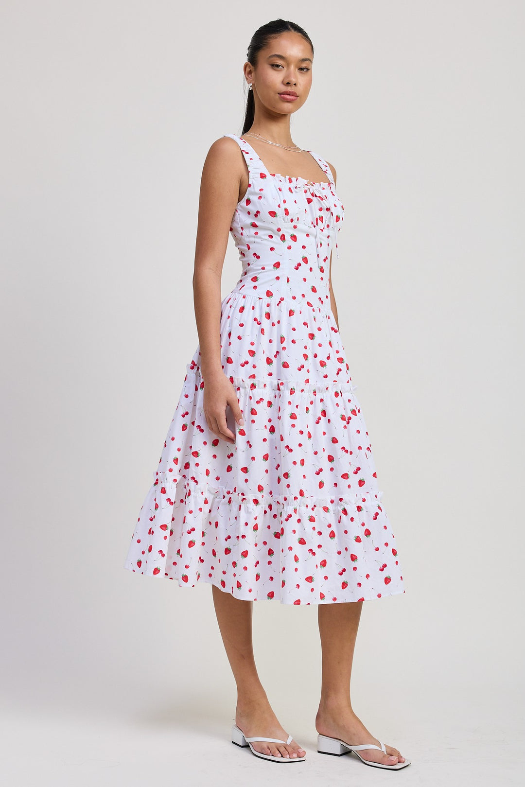 Poplin Midi A Line Dress