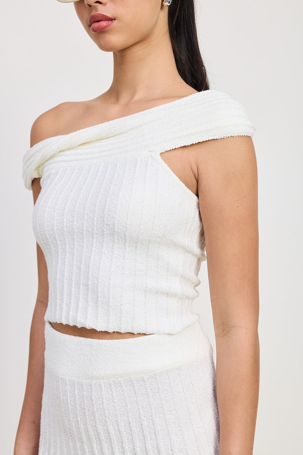 Blush Pink Off The Shoulder Knit Top