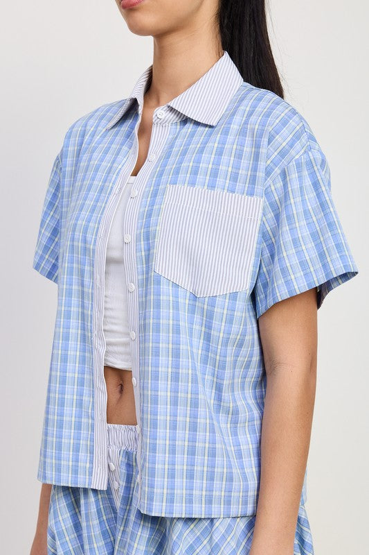 Mix Media Oversized Shirt 1