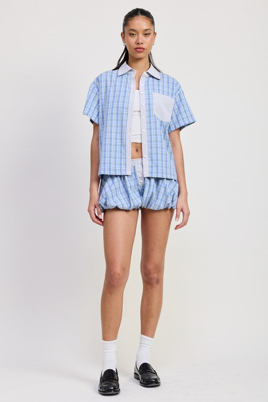 Mix Media Oversized Shirt 1
