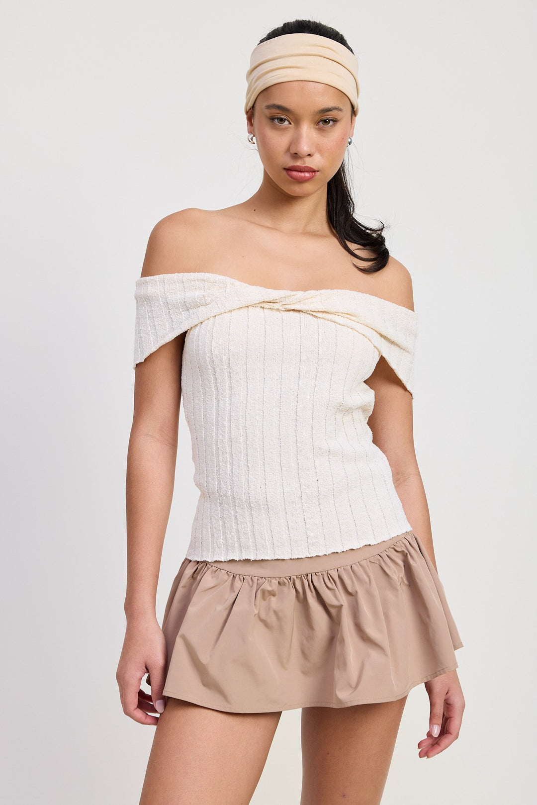 Off Shoulder Sweater Top