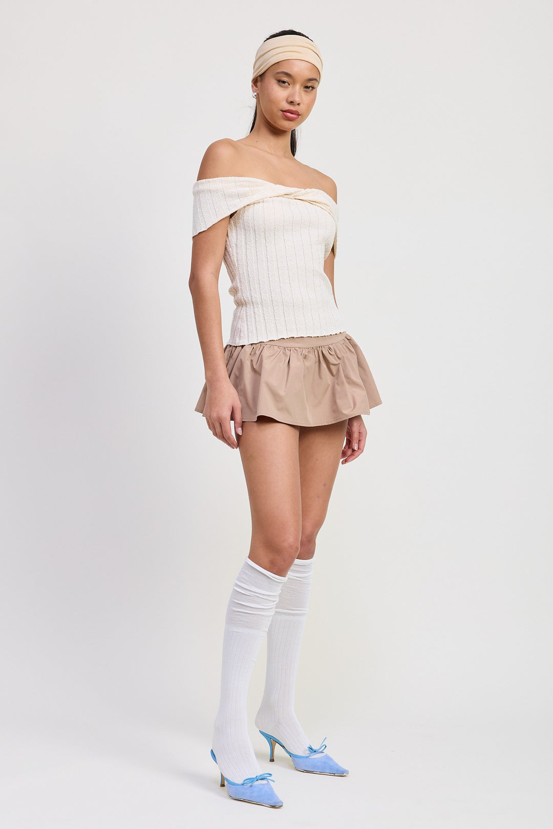 Off Shoulder Sweater Top