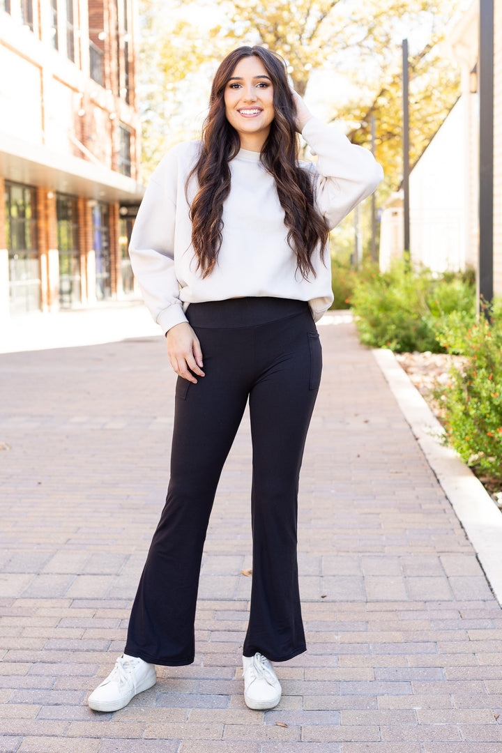 The Vanessa 30 In Inseam Black Bootcut Leggings 2