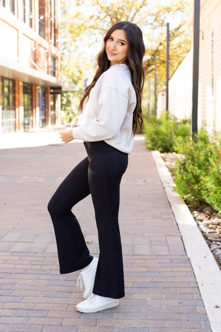 The Vanessa 30 In Inseam Black Bootcut Leggings 2