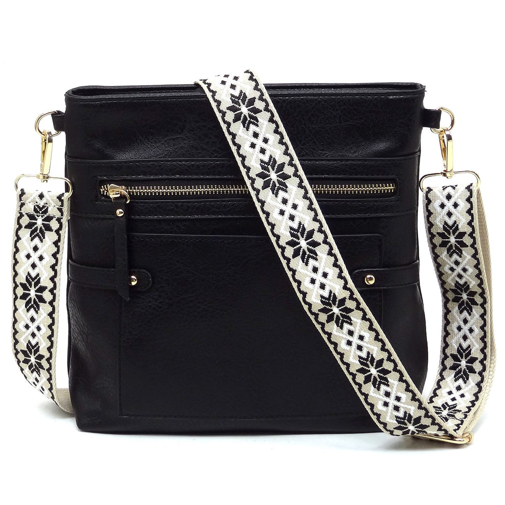 Brown Guitar Strap Crossbody Bag