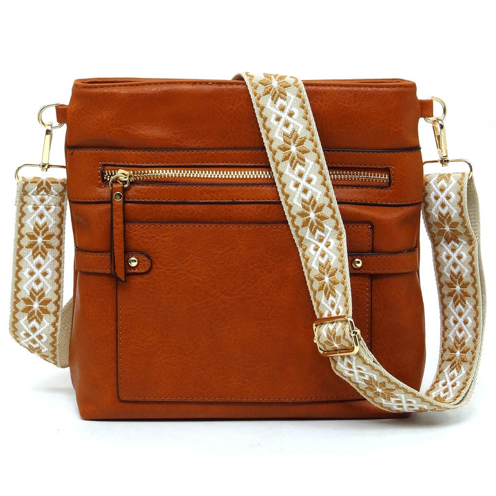 Tan Guitar Strap Crossbody Bag