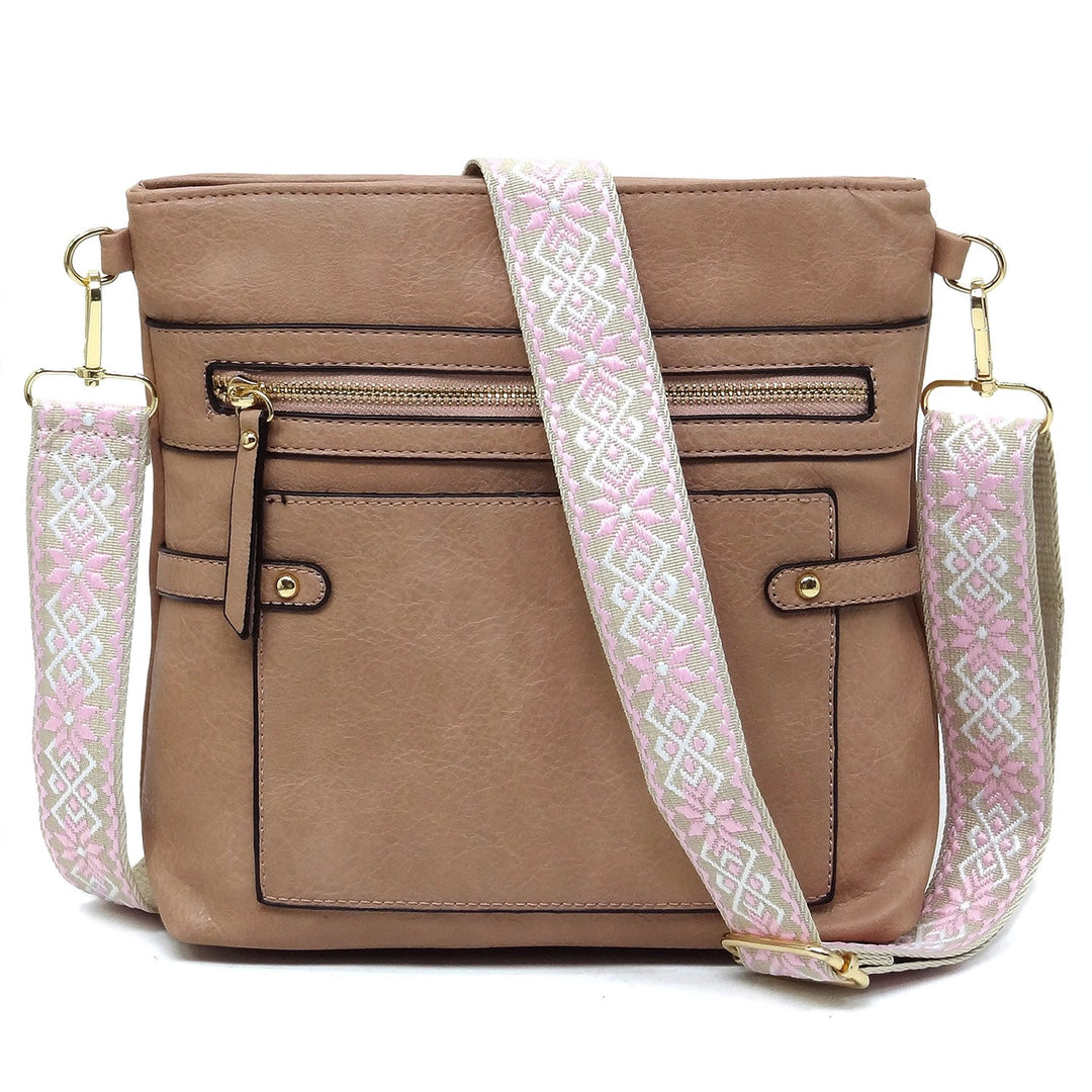 Mocha Guitar Strap Crossbody Bag