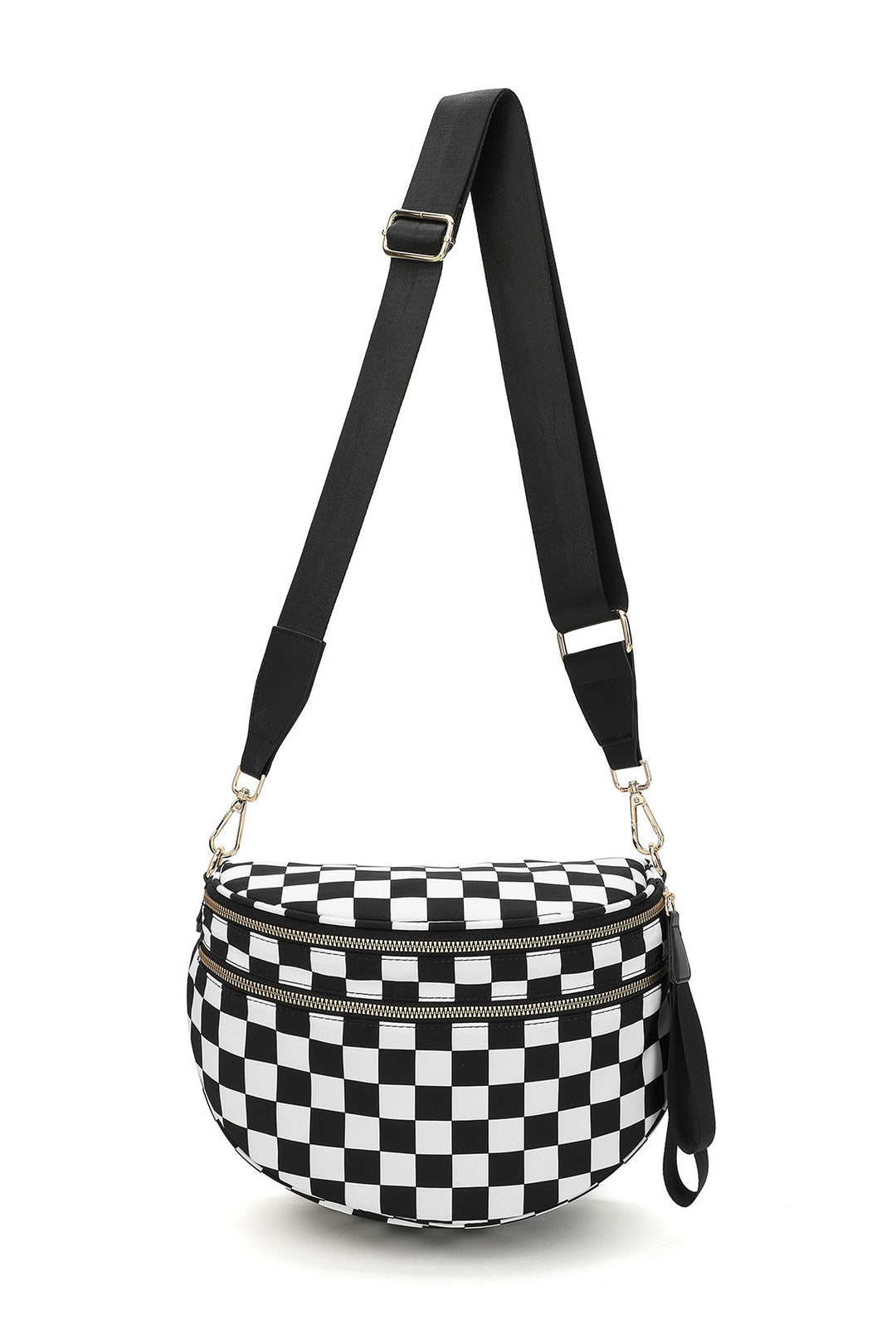 Frankie Oversize Double Zip Print Crescent Sling