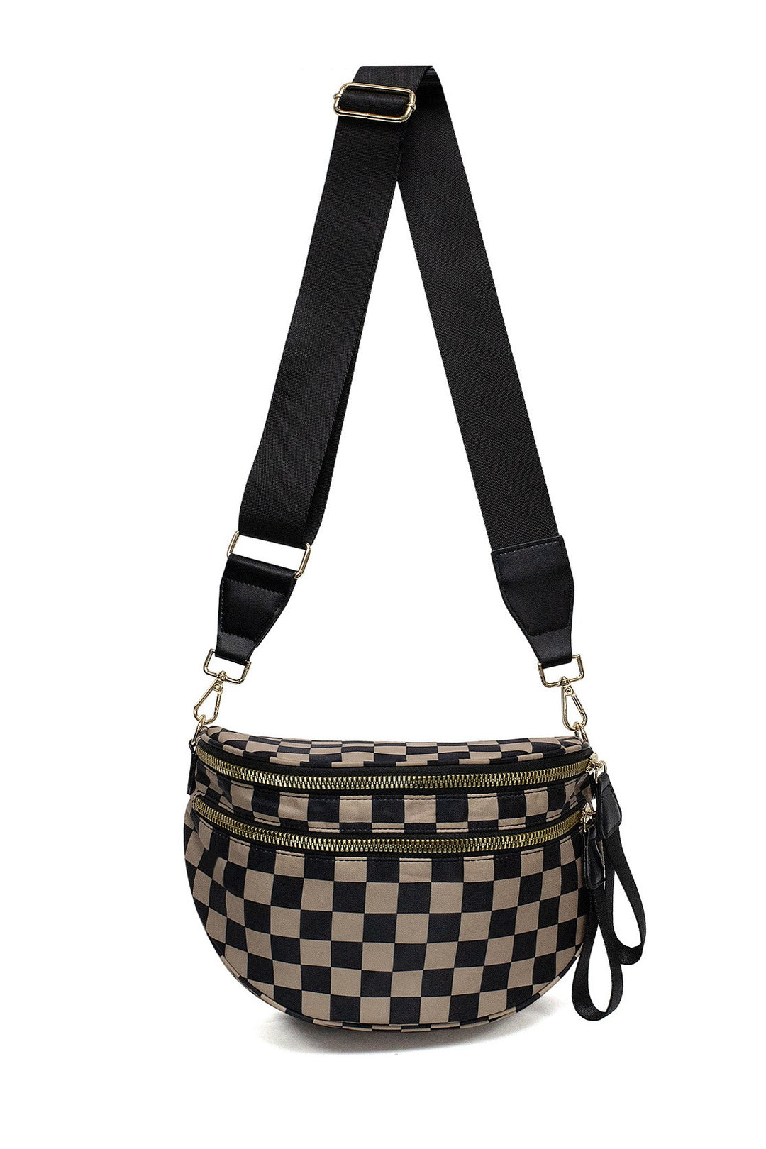 Frankie Oversize Double Zip Print Crescent Sling