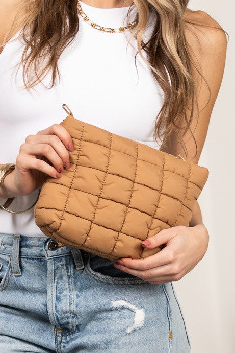 Lainey Quilted Puffer Clutch