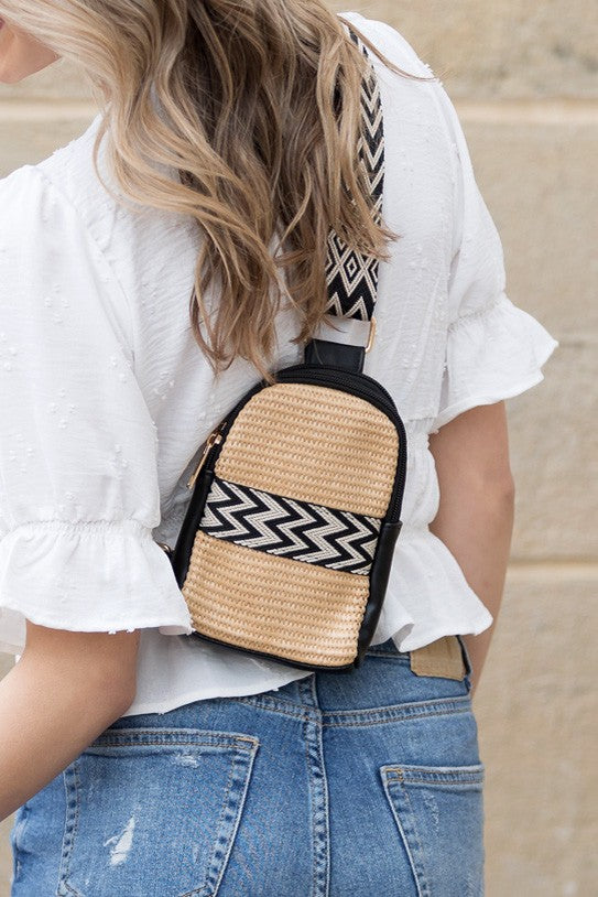 Naomi Woven Guitar Strap Sling Bag