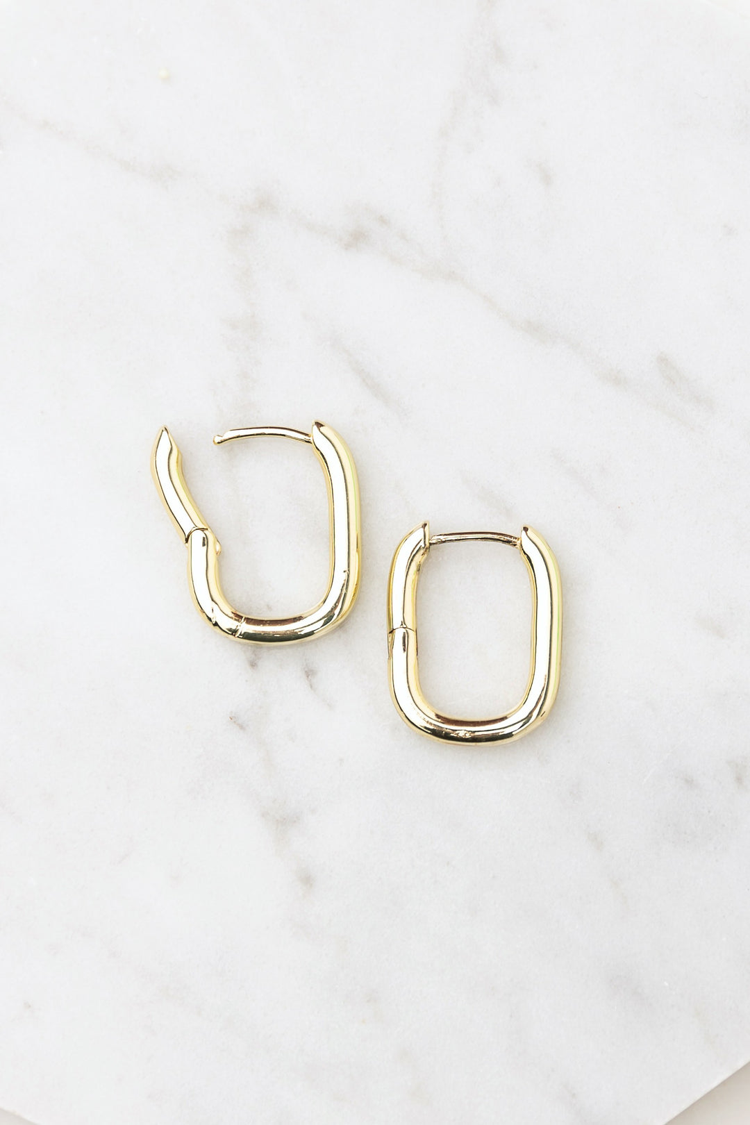 14K Stainless Steel Everyday Huggie Earrings