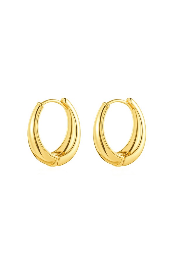 14K Stainless Steel Everyday Huggie Earrings