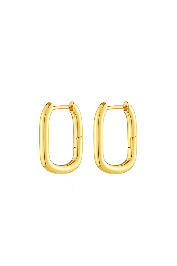 14K Stainless Steel Everyday Huggie Earrings
