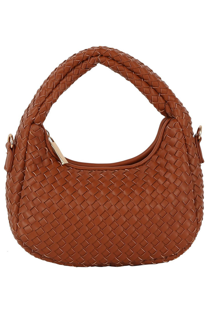 D/Blue Woven Mini Hobo Shoulder Bag