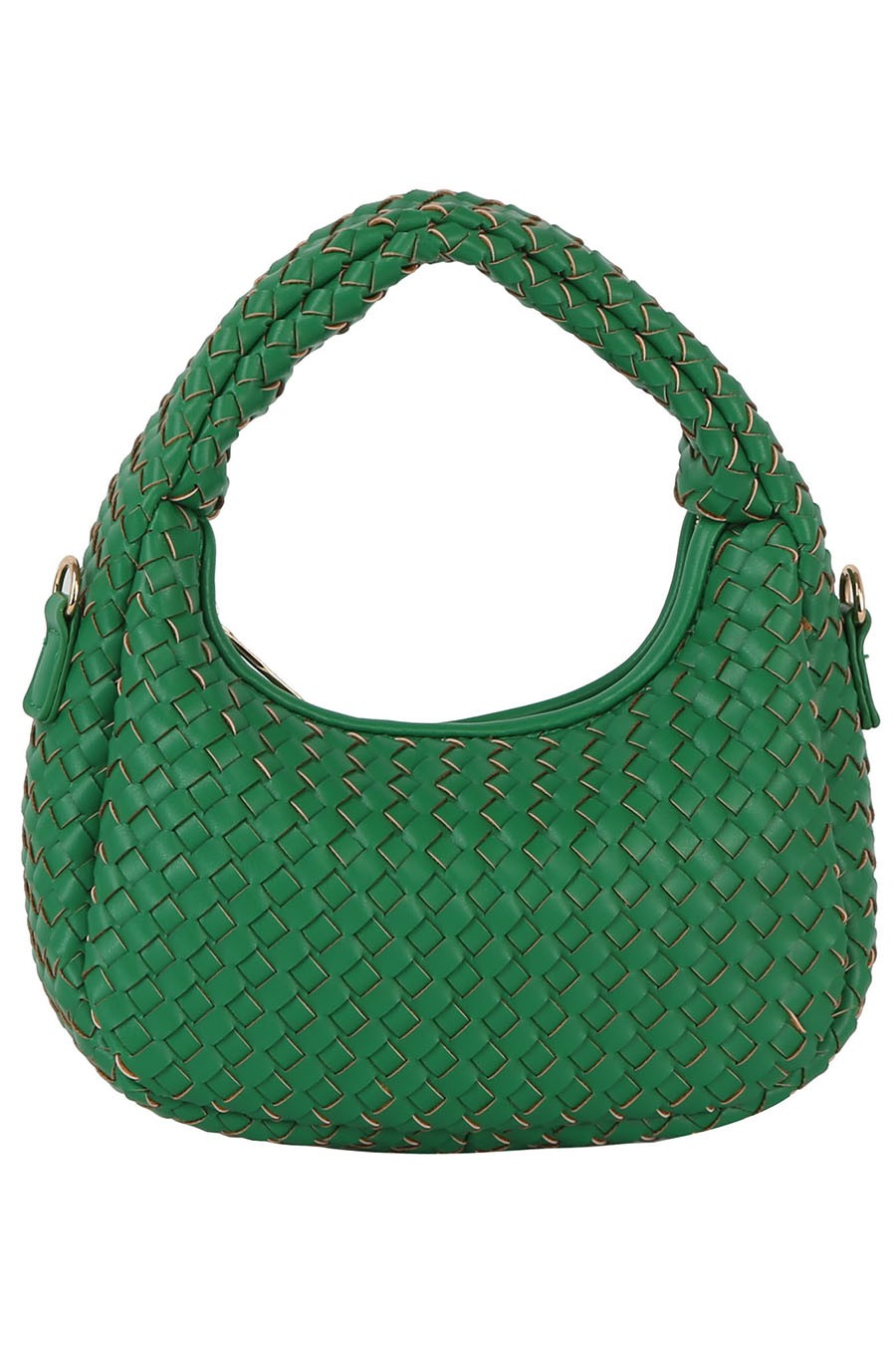 Purple Woven Mini Hobo Shoulder Bag