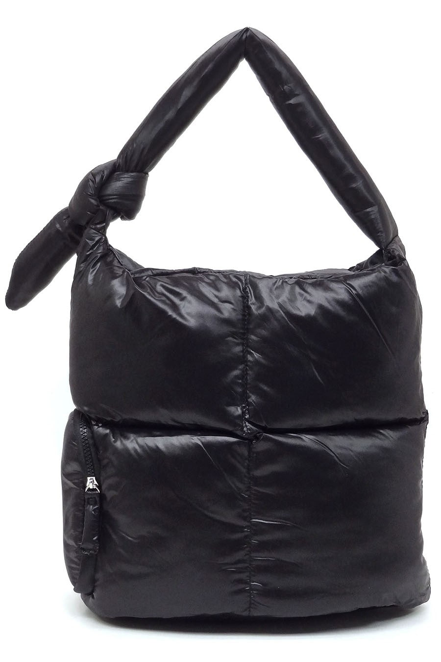Grey Soft Puffy Shoulder Bag Hobo