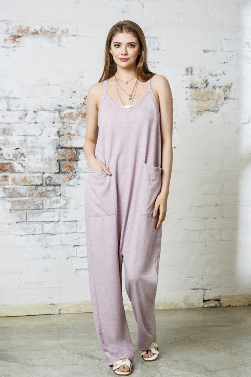 2T Charcoal Plus Drop Crotch Tank Style Harem Jumpsuit