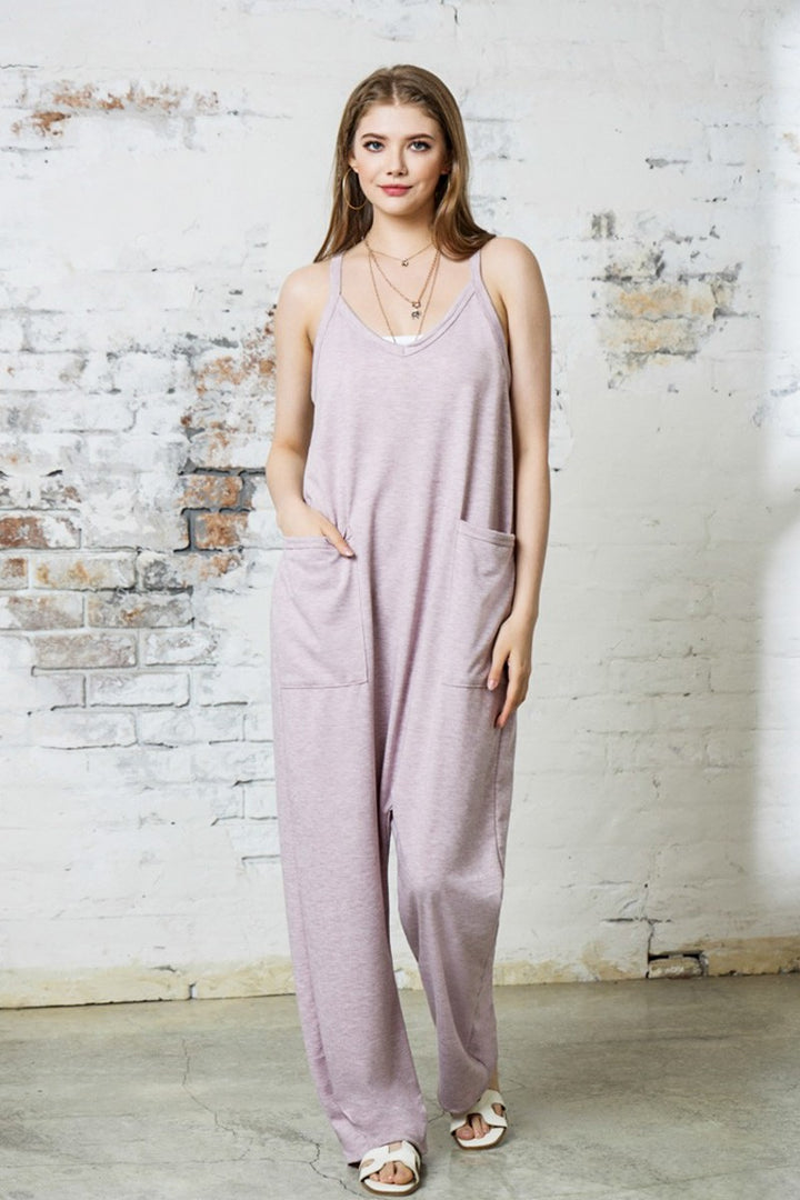 2T Charcoal Plus Drop Crotch Tank Style Harem Jumpsuit
