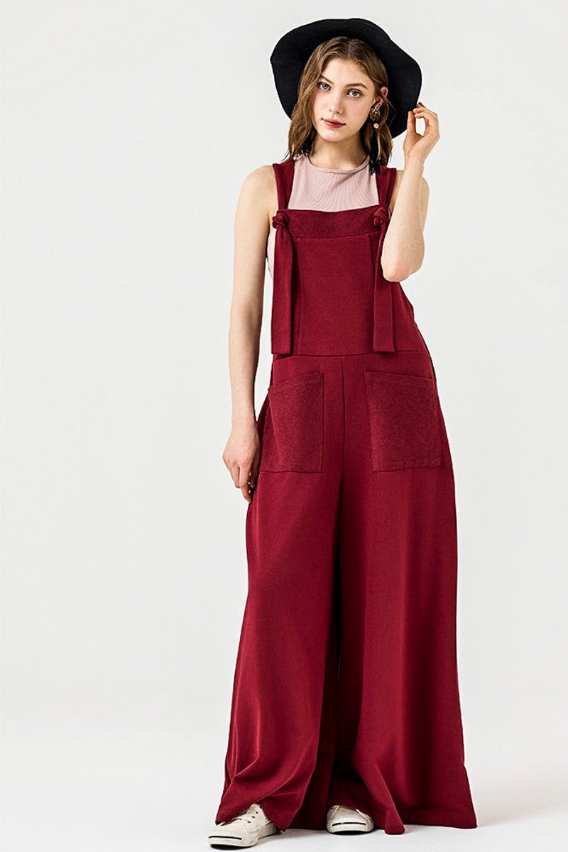 Camel Plus Adjustable Straps Front Pocket Jumpsuit