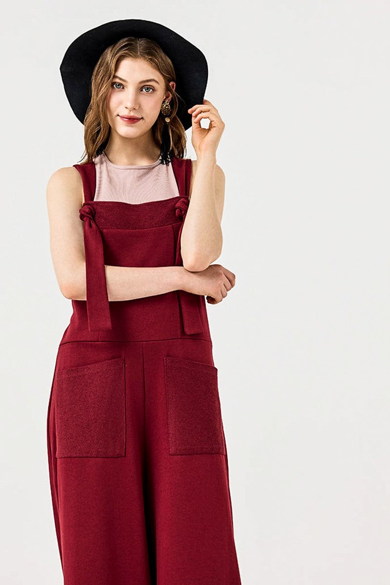 Hunter Green Plus Adjustable Straps Front Pocket Jumpsuit
