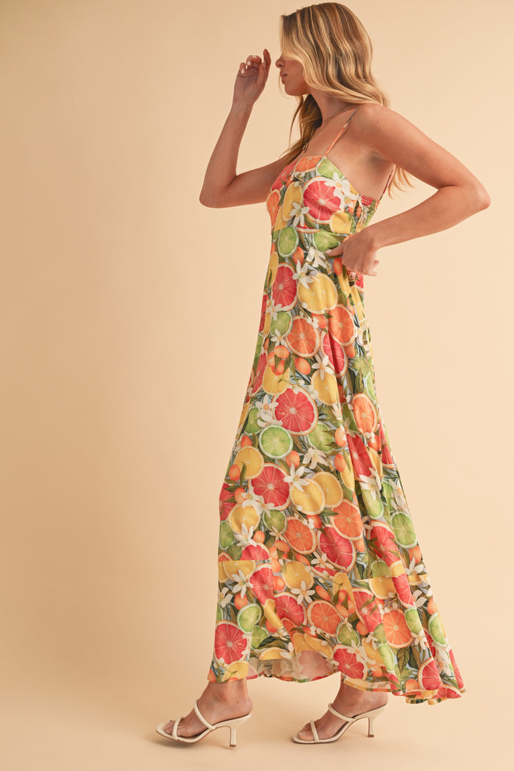 Blue Citrus Citrus Maxi Dress