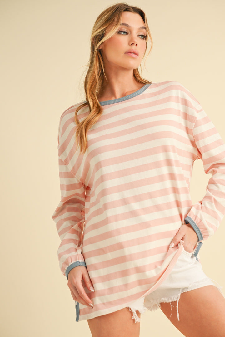 Black/White Onida Stripe Top