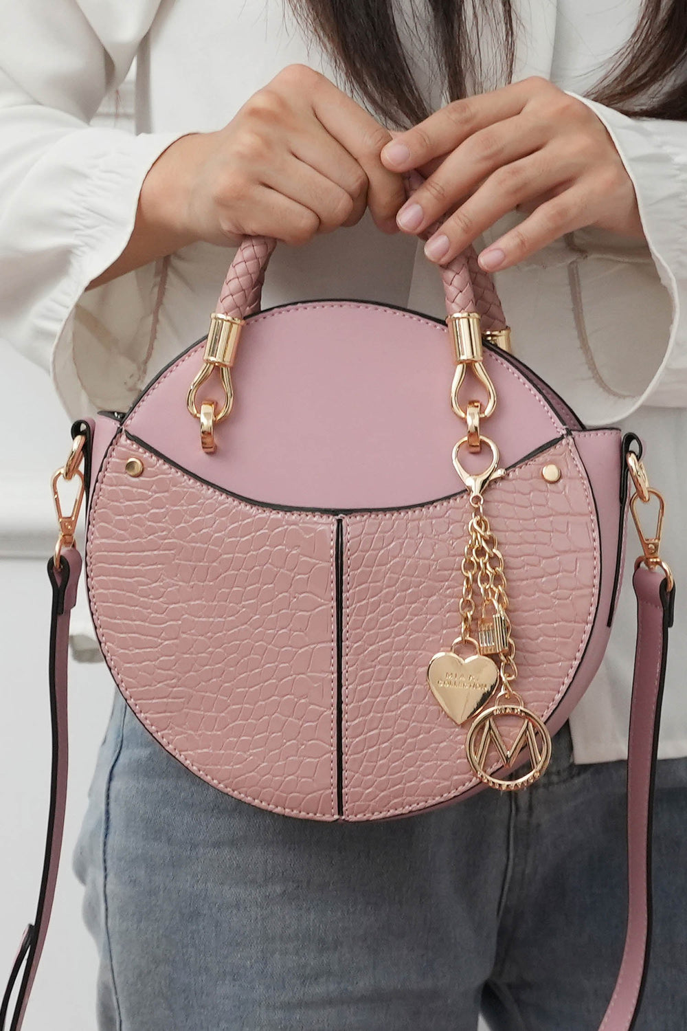 Cognac Mkf Nobella Croco Crossbody By Mia K