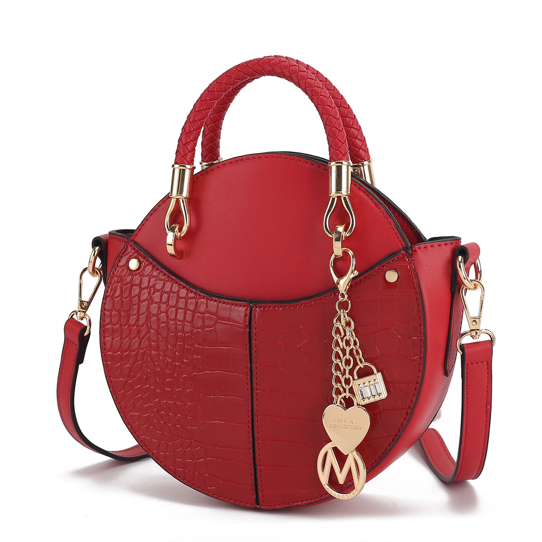 Wine Mkf Nobella Croco Crossbody By Mia K